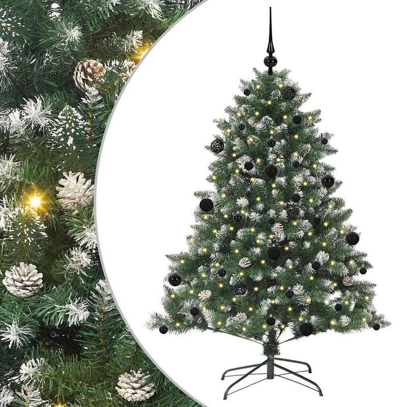 vidaXL Mű karácsonyfa Zöld 105 x 105 x 150 cm PVC és Műanyag és Acél