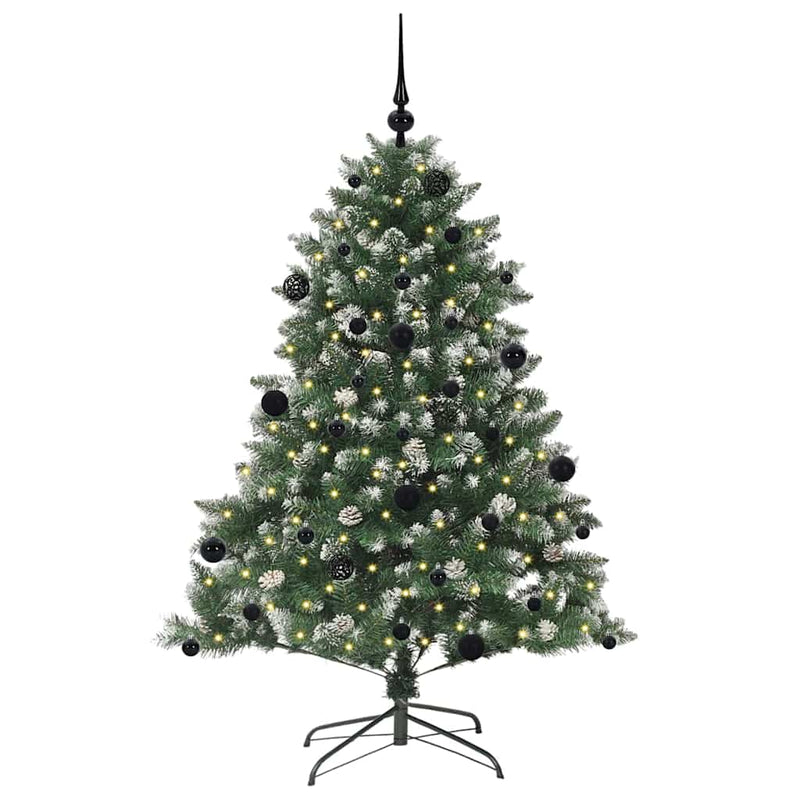 vidaXL Mű karácsonyfa Zöld 105 x 105 x 150 cm PVC és Műanyag és Acél
