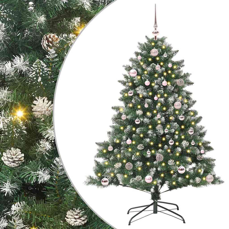 vidaXL Mű karácsonyfa Zöld 105 x 105 x 150 cm PVC és Műanyag és Acél
