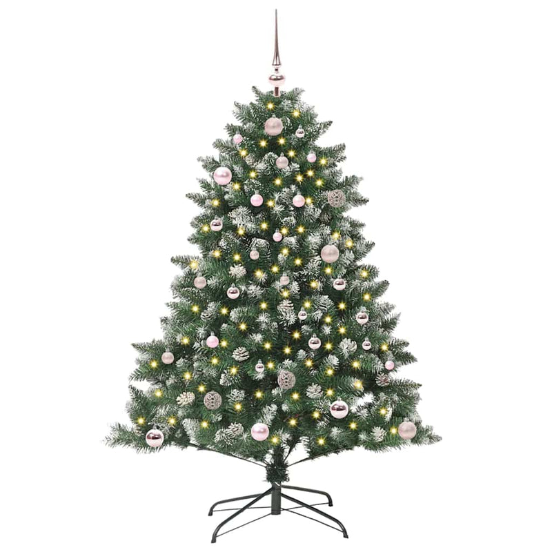 vidaXL Mű karácsonyfa Zöld 105 x 105 x 150 cm PVC és Műanyag és Acél