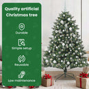 vidaXL Mű karácsonyfa 150 LED-del Zöld 150 cm PVC és Műanyag és Acél