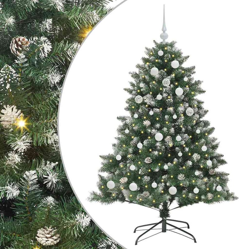 vidaXL Mű karácsonyfa Zöld 105 x 105 x 150 cm PVC és Műanyag és Acél