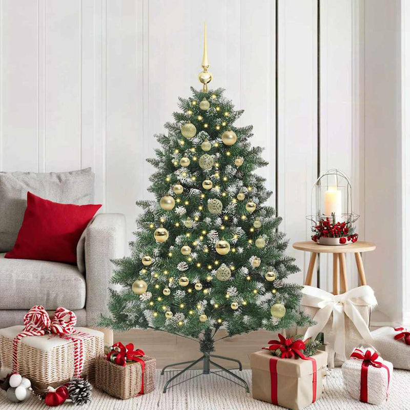 vidaXL Mű karácsonyfa Zöld 105 x 105 x 150 cm PVC és Műanyag és Acél