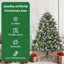vidaXL Mű karácsonyfa 150 LED-del Zöld 150 cm PVC és Műanyag és Acél