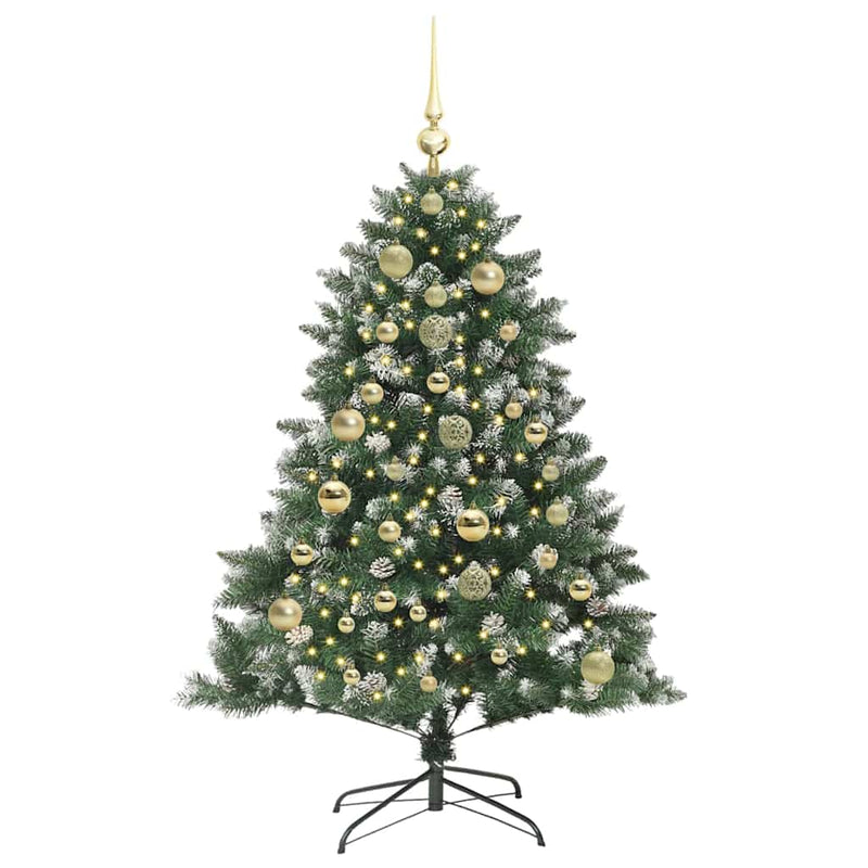 vidaXL Mű karácsonyfa Zöld 105 x 105 x 150 cm PVC és Műanyag és Acél