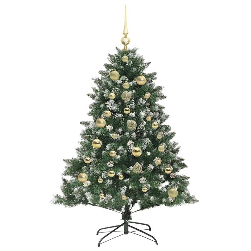 vidaXL Mű karácsonyfa Zöld 105 x 105 x 150 cm PVC és Műanyag és Acél