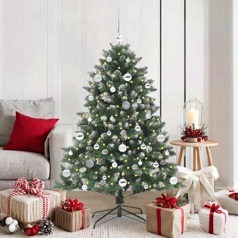 vidaXL Mű karácsonyfa Zöld 105 x 105 x 150 cm PVC és Műanyag és Acél