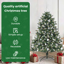 vidaXL Mű karácsonyfa 150 LED-del Zöld 150 cm PVC és Műanyag és Acél
