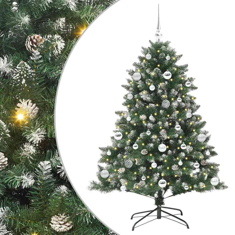 vidaXL Mű karácsonyfa Zöld 105 x 105 x 150 cm PVC és Műanyag és Acél