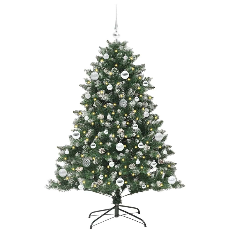 vidaXL Mű karácsonyfa Zöld 105 x 105 x 150 cm PVC és Műanyag és Acél