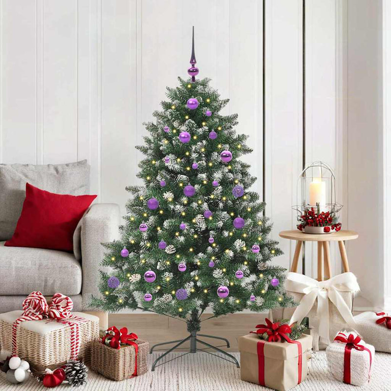 vidaXL Mű karácsonyfa Zöld 105 x 105 x 150 cm PVC és Műanyag és Acél
