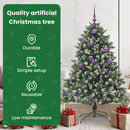 vidaXL Mű karácsonyfa 150 LED-del Zöld 150 cm PVC és Műanyag és Acél