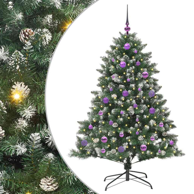 vidaXL Mű karácsonyfa Zöld 105 x 105 x 150 cm PVC és Műanyag és Acél