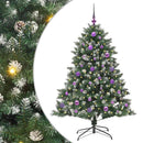vidaXL Mű karácsonyfa 150 LED-del Zöld 150 cm PVC és Műanyag és Acél
