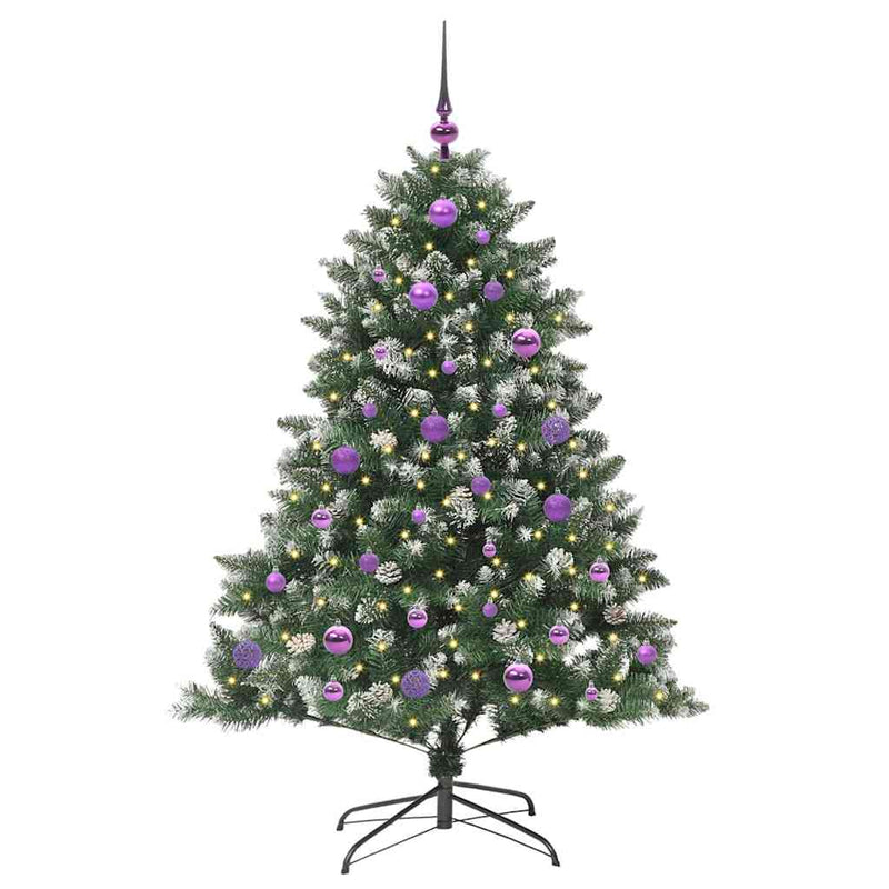 vidaXL Mű karácsonyfa Zöld 105 x 105 x 150 cm PVC és Műanyag és Acél