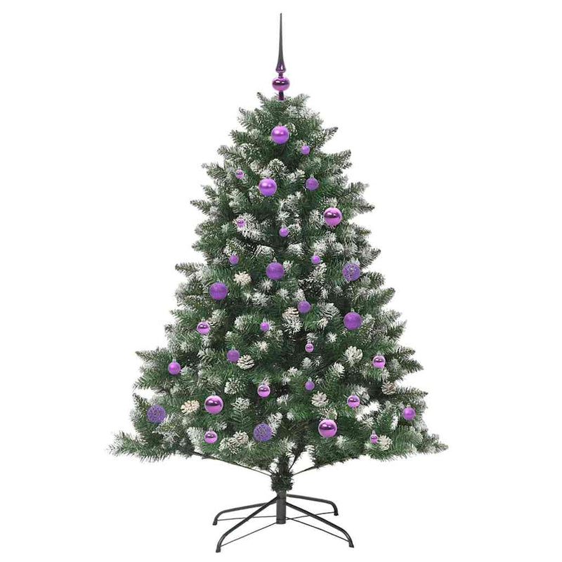 vidaXL Mű karácsonyfa Zöld 105 x 105 x 150 cm PVC és Műanyag és Acél