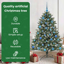 vidaXL Mű karácsonyfa 150 LED-del Zöld 150 cm PVC és Műanyag és Acél