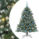 vidaXL Mű karácsonyfa 150 LED-del Zöld 150 cm PVC és Műanyag és Acél