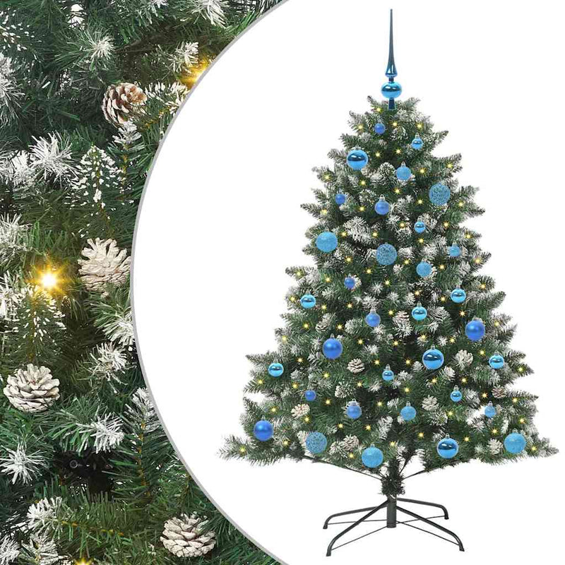 vidaXL Mű karácsonyfa Zöld 105 x 105 x 150 cm PVC és Műanyag és Acél