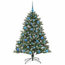 vidaXL Mű karácsonyfa 150 LED-del Zöld 150 cm PVC és Műanyag és Acél