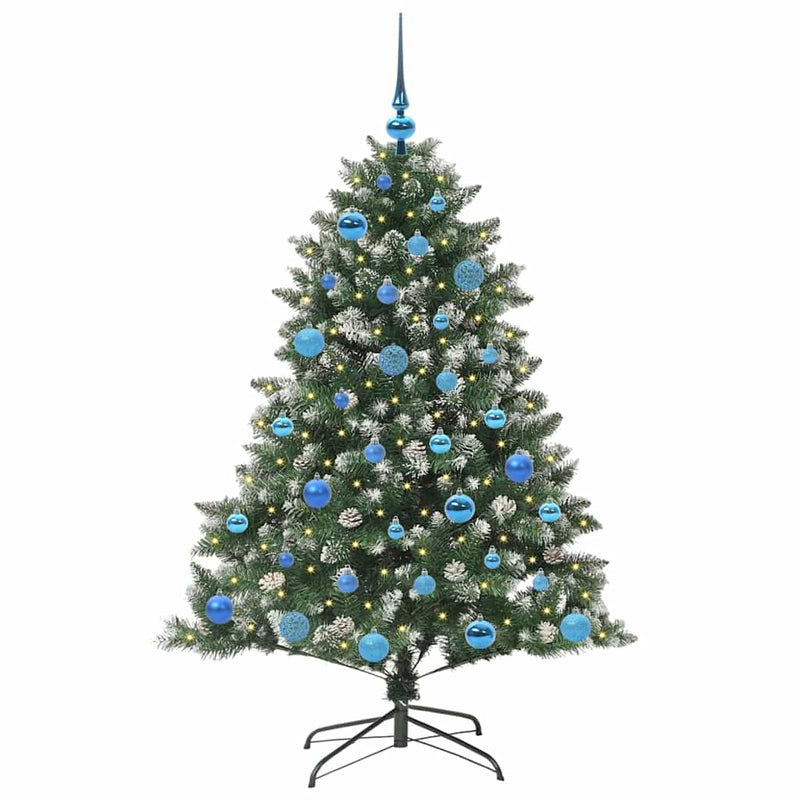 vidaXL Mű karácsonyfa Zöld 105 x 105 x 150 cm PVC és Műanyag és Acél