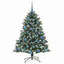 vidaXL Mű karácsonyfa 150 LED-del Zöld 150 cm PVC és Műanyag és Acél