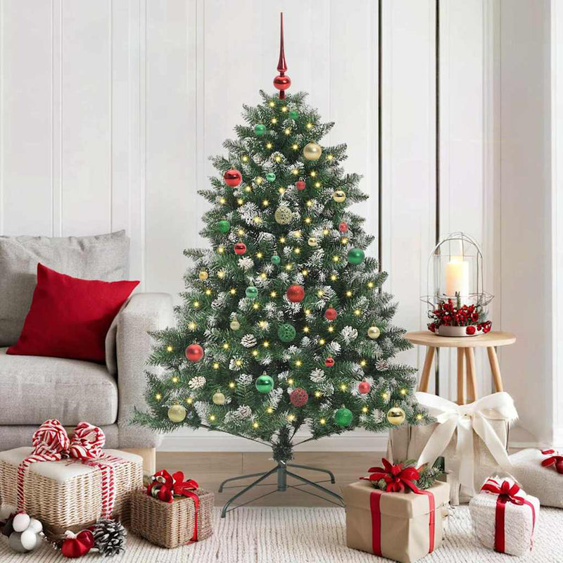 vidaXL Mű karácsonyfa Zöld 105 x 105 x 150 cm PVC és Műanyag és Acél