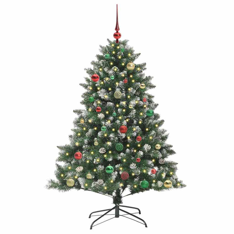 vidaXL Mű karácsonyfa Zöld 105 x 105 x 150 cm PVC és Műanyag és Acél