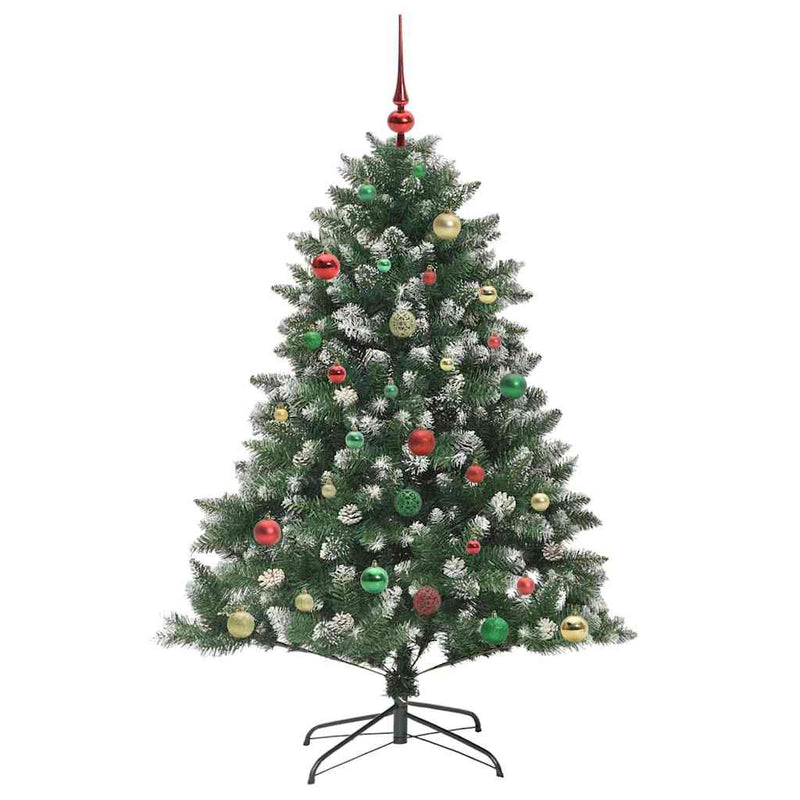 vidaXL Mű karácsonyfa Zöld 105 x 105 x 150 cm PVC és Műanyag és Acél