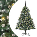 vidaXL Mű karácsonyfa 300 LED-del Zöld 180 cm PVC és Műanyag és Acél