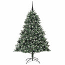 vidaXL Mű karácsonyfa Zöld 126 x 126 x 180 cm PVC és Műanyag és Acél