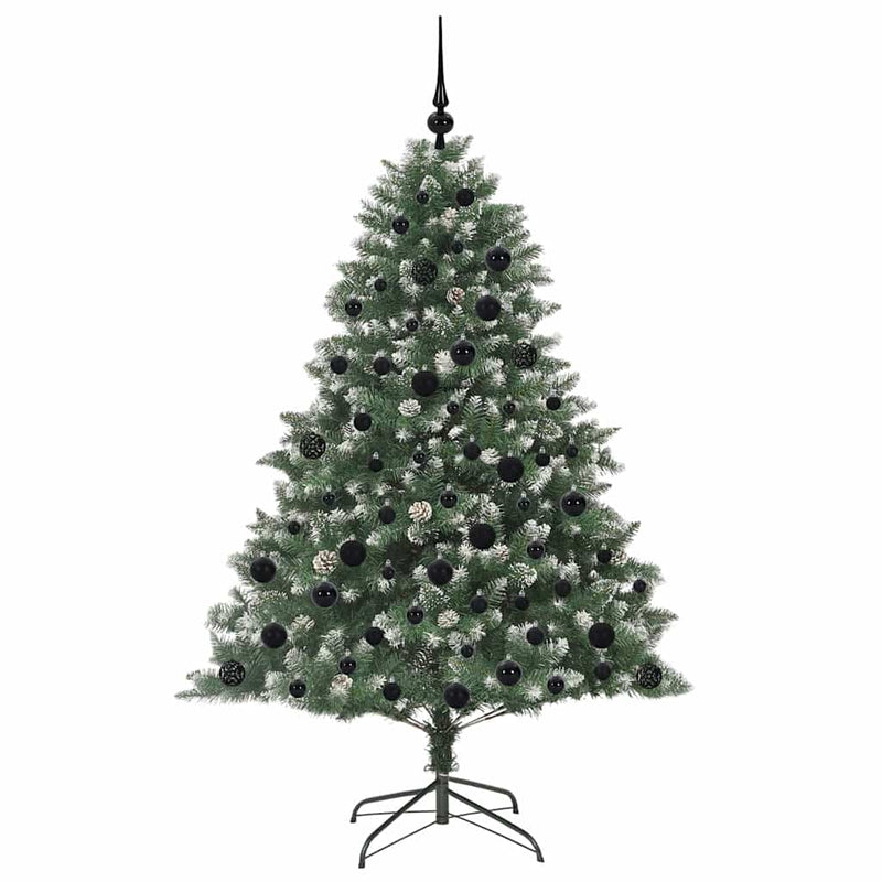 vidaXL Mű karácsonyfa Zöld 126 x 126 x 180 cm PVC és Műanyag és Acél