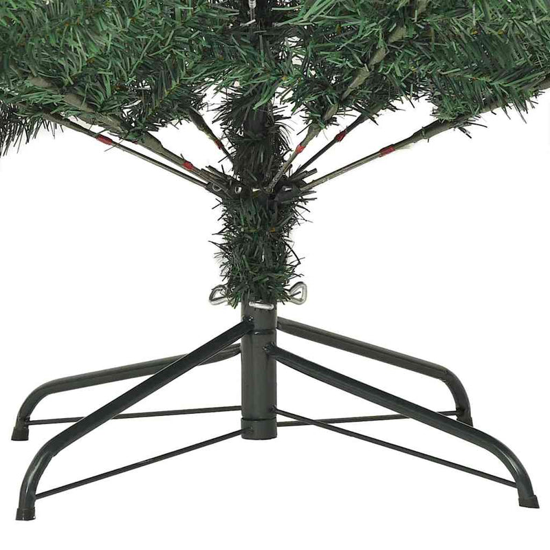 vidaXL Mű karácsonyfa Zöld 126 x 126 x 180 cm PVC és Műanyag és Acél