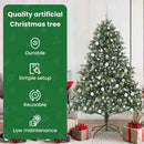 vidaXL Mű karácsonyfa 300 LED-del Zöld 180 cm PVC és Műanyag és Acél