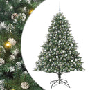 vidaXL Mű karácsonyfa 300 LED-del Zöld 180 cm PVC és Műanyag és Acél
