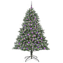 vidaXL Mű karácsonyfa 300 LED-del Zöld 180 cm PVC és Műanyag és Acél