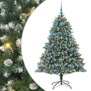 vidaXL Mű karácsonyfa 300 LED-del Zöld 180 cm PVC és Műanyag és Acél