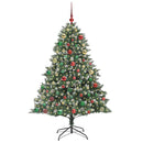 vidaXL Mű karácsonyfa Zöld 126 x 126 x 180 cm PVC és Műanyag és Acél