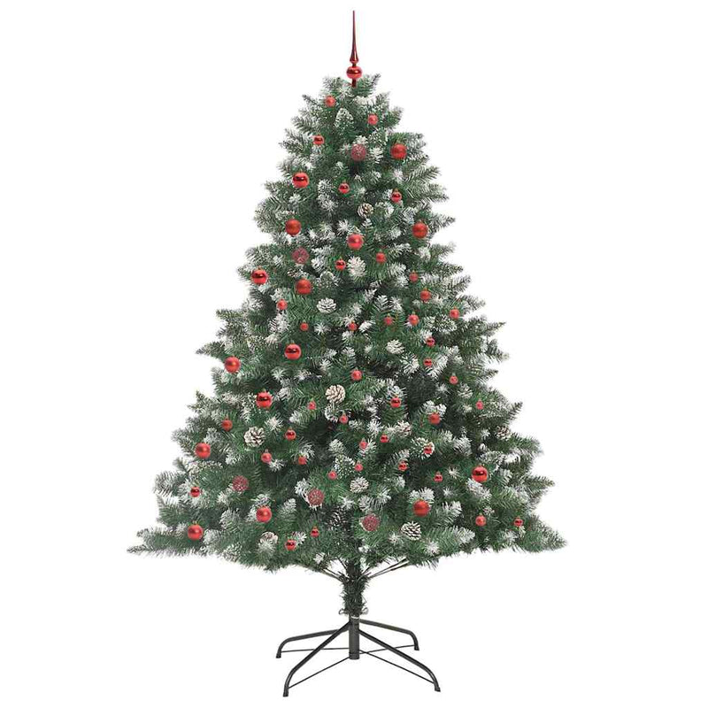 vidaXL Mű karácsonyfa Zöld 140 x 140 x 210 cm PVC és Műanyag és Acél