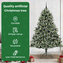 vidaXL Mű karácsonyfa 300 LED-del Zöld 210 cm PVC és Műanyag és Acél