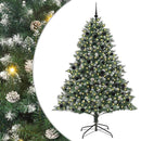 vidaXL Mű karácsonyfa 300 LED-del Zöld 210 cm PVC és Műanyag és Acél