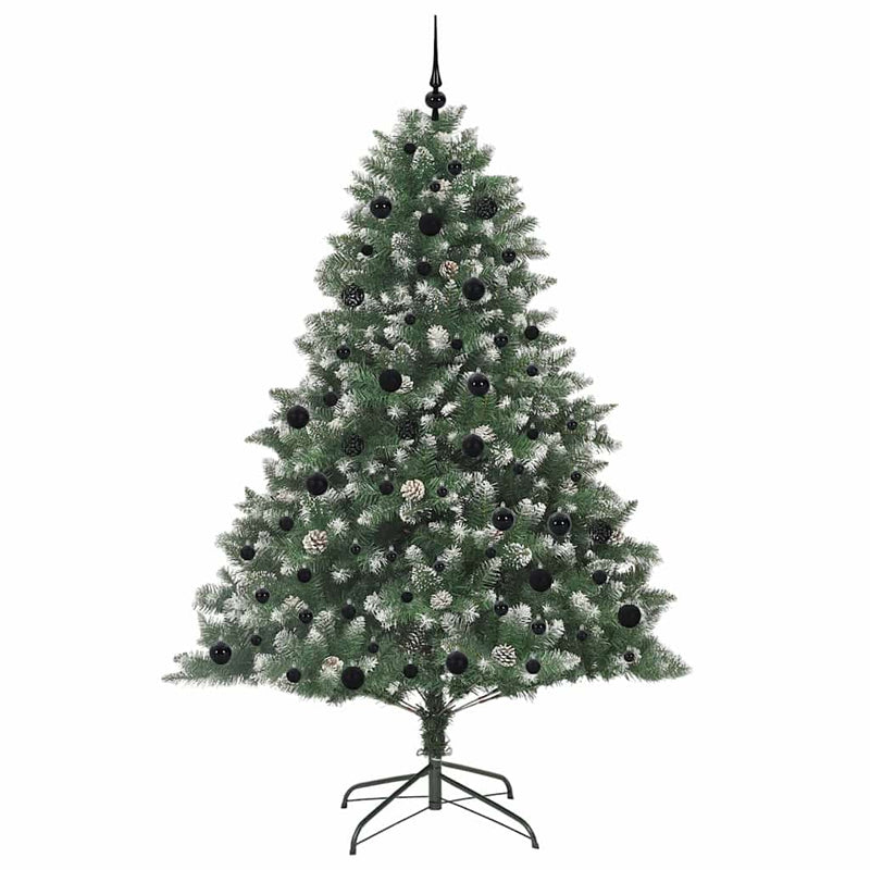 vidaXL Mű karácsonyfa Zöld 140 x 140 x 210 cm PVC és Műanyag és Acél