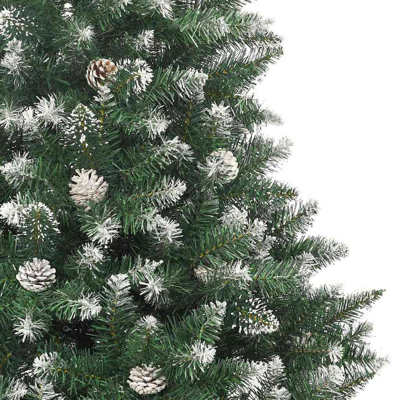 vidaXL Mű karácsonyfa Zöld 140 x 140 x 210 cm PVC és Műanyag és Acél