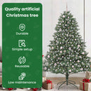 vidaXL Mű karácsonyfa 300 LED-del Zöld 210 cm PVC és Műanyag és Acél