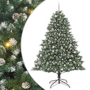 vidaXL Mű karácsonyfa 300 LED-del Zöld 210 cm PVC és Műanyag és Acél
