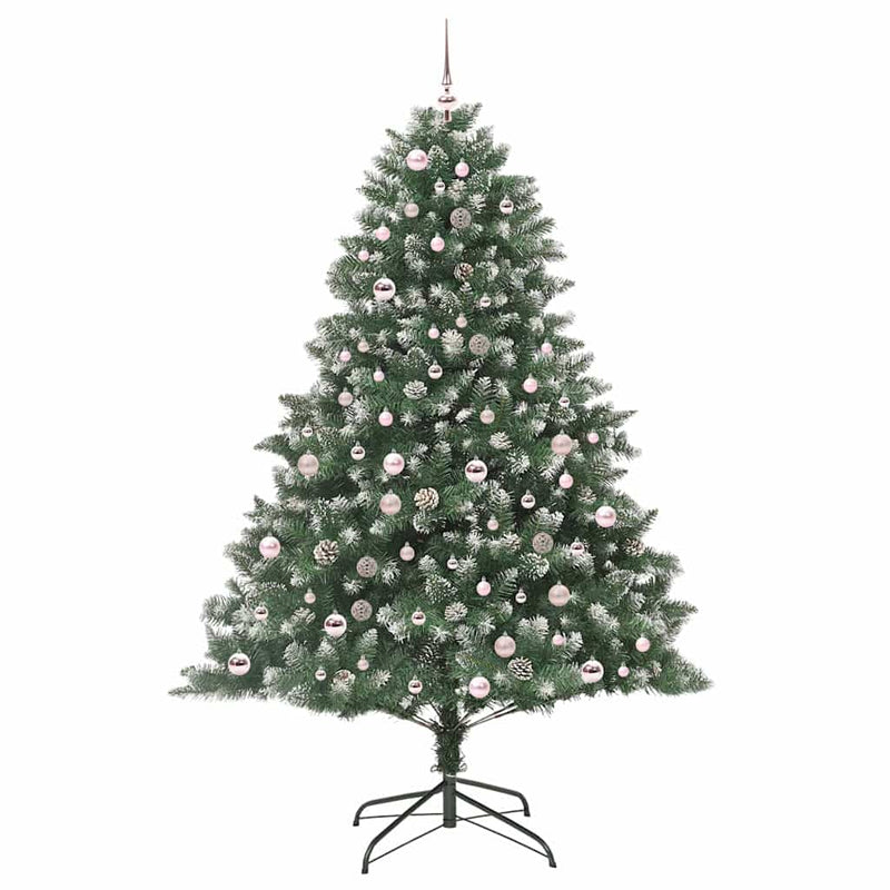 vidaXL Mű karácsonyfa Zöld 140 x 140 x 210 cm PVC és Műanyag és Acél