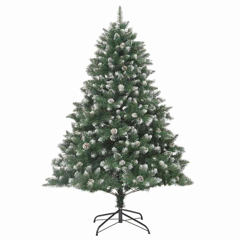 vidaXL Mű karácsonyfa Zöld 140 x 140 x 210 cm PVC és Műanyag és Acél