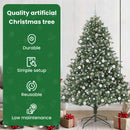 vidaXL Mű karácsonyfa 300 LED-del Zöld 210 cm PVC és Műanyag és Acél