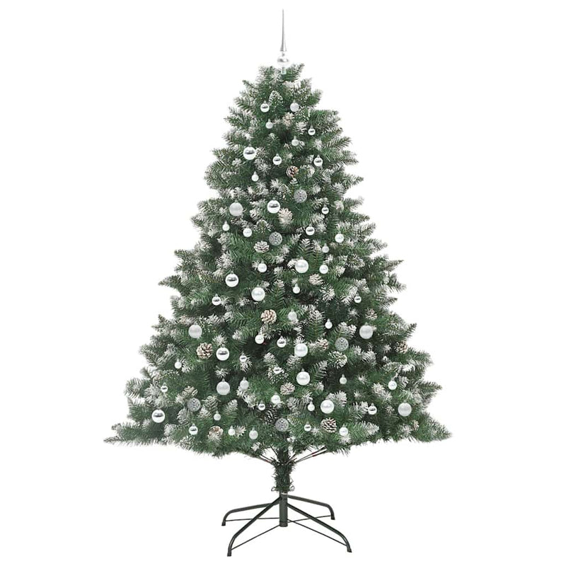 vidaXL Mű karácsonyfa Zöld 140 x 140 x 210 cm PVC és Műanyag és Acél