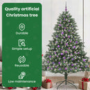 vidaXL Mű karácsonyfa 300 LED-del Zöld 210 cm PVC és Műanyag és Acél